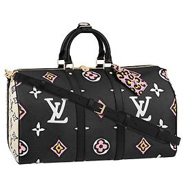 Louis Vuitton LV Keepall Selvaggio nel cuore nuovo Nero