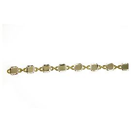 Escada Exotics Large Clear Beads Single Strand Gold tone Chain Belt Beige