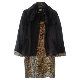 D&G-Falda elegante-Estampado de leopardo
