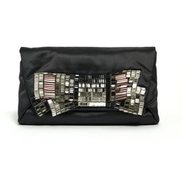 Lanvin-ART DECO JEWEL BAG CLUTCH-Dark grey