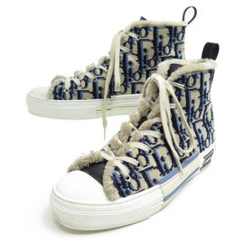 Christian Dior-CHRISTIAN DIOR BASKETS B SHOES23 3sh129ZGT 41 OBLIQUE TAPESTRY SNEAKERS-Blue
