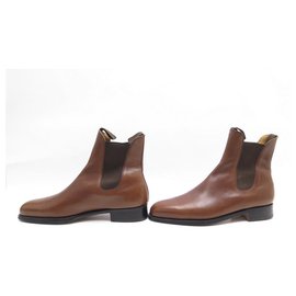 JM Weston-NEW JM WESTON BOOTS CHELSEA 10C 43.5 44 FINE LEATHER BOOTS SHOES-Brown