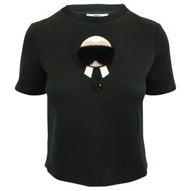 Fendi-Black Top with Karl Lagerfeld-Black