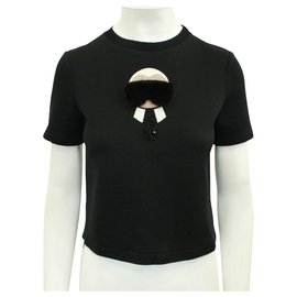 Fendi-Black Top with Karl Lagerfeld-Black