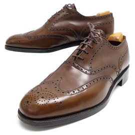 JM Weston-JM WESTON RICHELIEU SHOES 675 9E 43 FLORAL LEATHER TOE CAPS-Brown