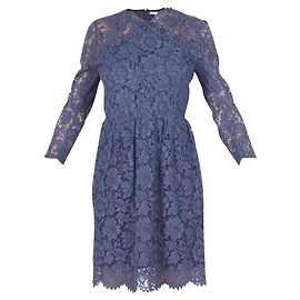 Carven Navy Spitzenkleid Blau
