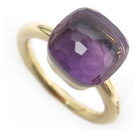 POMELLATO NUDO CLASSIC RING 52 In Roségold 18K & AMETHYSTE ECRIN GOLDRING Golden