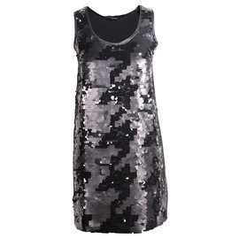 Max & Co Sequins Shift Dress Black