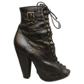 Givenchy-Givenchy p open toe boots 39,5-Black