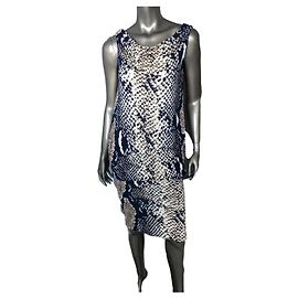 Diane Von Furstenberg Vestido DvF Mercedes de seda con estampado de pitón Multicolor