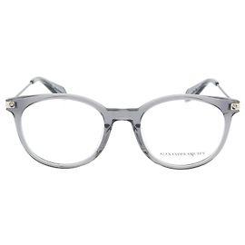 Alexander Mcqueen Round-Frame Optical Glasses Grey
