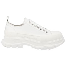 Alexander Mcqueen-Chaussures à lacets lisses-Blanc