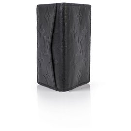 Louis Vuitton-Louis Vuitton Black Monogram Shadow Leather Pocket Organizer-Black