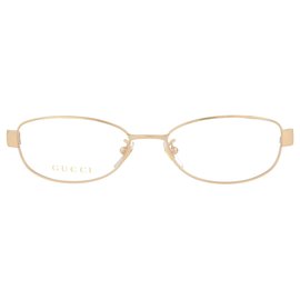 Gucci-Óculos Óticos de Armação Redonda-Dourado,Metálico