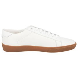 Saint Laurent-Embroidered Court Classic SL/06-White