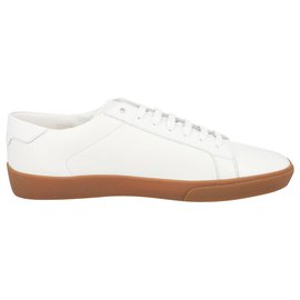 Saint Laurent-Embroidered Court Classic SL/06-White