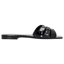 Saint Laurent Sandali piatti Tribute Nero