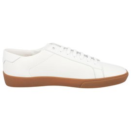 Saint Laurent-Embroidered Court Classic SL/06-White