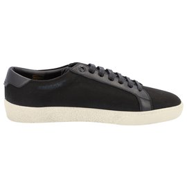 Saint Laurent-Embroidered Court Classic SL/06-Black