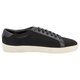Saint Laurent-Embroidered Court Classic SL/06-Black