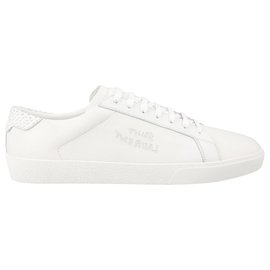 Saint Laurent-Embroidered Court Classic SL/06-White