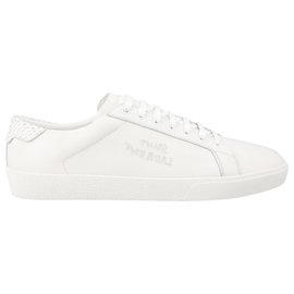 Saint Laurent-Embroidered Court Classic SL/06-White
