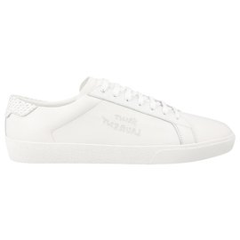 Saint Laurent-Embroidered Court Classic SL/06-White