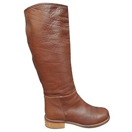 Botas Max Mara de piel marrón Castaño