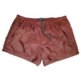 Prada Men Shorts Dark red
