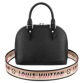 Louis Vuitton-LV Alma BB nero epi con cinturino-Nero