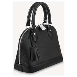 Louis Vuitton-LV Alma BB black epi with strap-Black