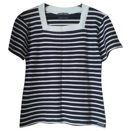 Autre Marque-Tops-White,Navy blue