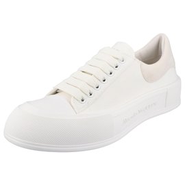 Alexander Mcqueen-Deck Lace-Up Plimsoll-White