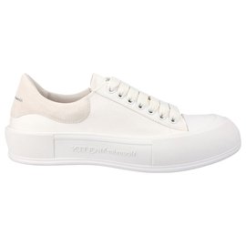 Alexander Mcqueen-Deck Lace-Up Plimsoll-White