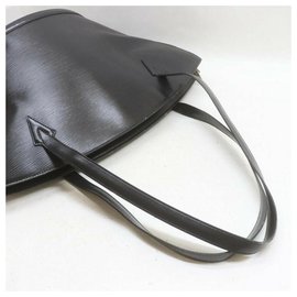 Louis Vuitton-Black Epi Leather Noir Saint Jacques Zip Tote bag-Other