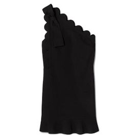 Victoria Beckham x Target Schwarzes One Shoulder Kleid mit Rüschen Schwarz