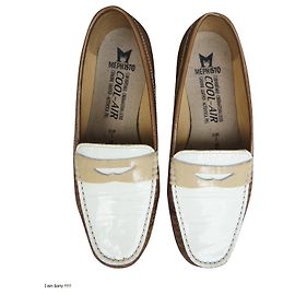 Autre Marque mocassins Mephisto p 35,5, Blanc Marron clair