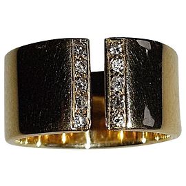 Autre Marque Open ring in yellow gold and diamonds Golden