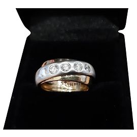 Autre Marque Tricolor Diamond Ring Pink Gold Other