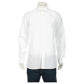 Autre Marque Camisa Boggi de algodón blanco talla 43 Blanco
