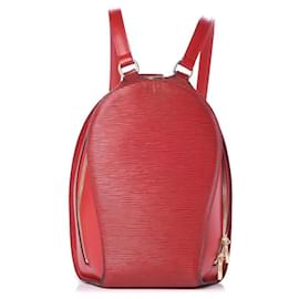 Louis Vuitton-Sac à dos Mabillon en cuir épi rouge 28LV713-Autre