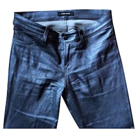 J Brand-J Brand -Nicola-Moto style-Pantaloni in pelle di agnello taglia 26-Metallico