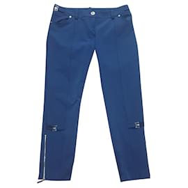 Elisabetta Franchi-Pantalones leggings Elisabetta Franchi-Azul marino