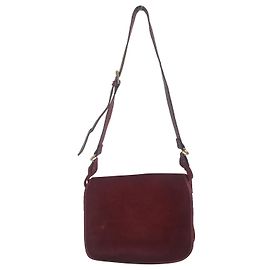 Cartier Handbag Burgundy Leather Dark red