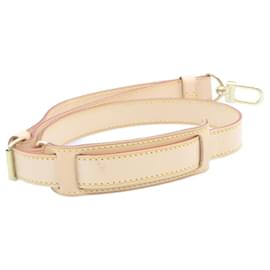 Louis Vuitton-LOUIS VUITTON Leather Adjastable Shoulder Strap for Keepall 91-109cm Auth br346-Beige