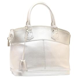 Louis Vuitton-LOUIS VUITTON Suhali Lockit PM Hand Bag Silver M95541 LV Auth 22152-Silvery