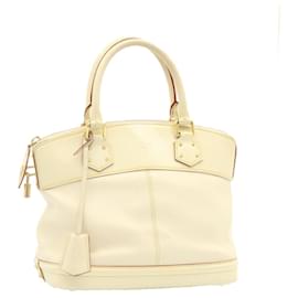 Louis Vuitton-LOUIS VUITTON Suhali Lockit PM Hand Bag White M91874 LV Auth 23216-White