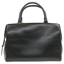 Céline-CELINE Hand Bag Shoulder Bag 2way Leather Black Auth gt434-Black