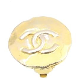Chanel-Pendiente de clip con logotipo de CHANEL CC en tono dorado CC Auth ar4431-Dorado