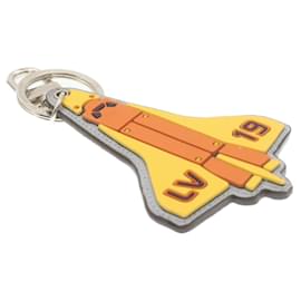 Louis Vuitton-LOUIS VUITTON Monogram Titan Porte Cles Rocket Key Ring MP2215 LV Auth 20113-Silvery,Orange
